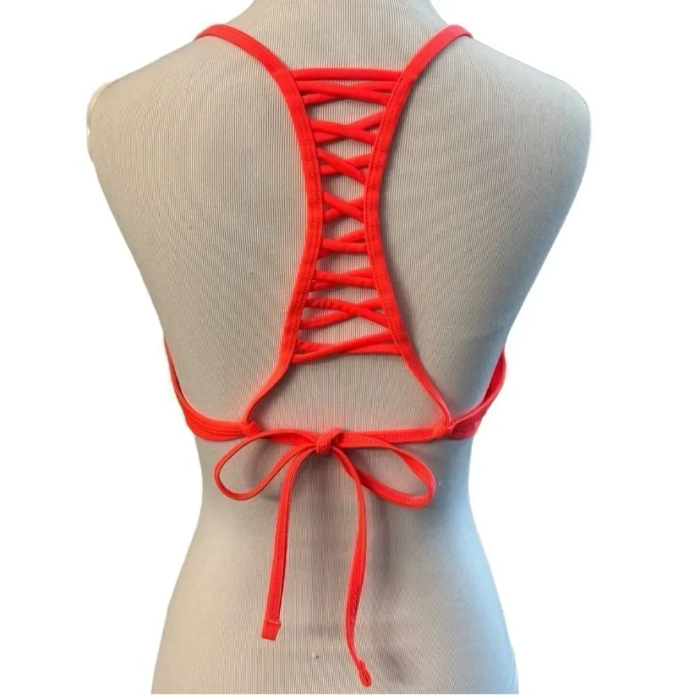 NWOT Hot Water Bright Orange Swim Bra